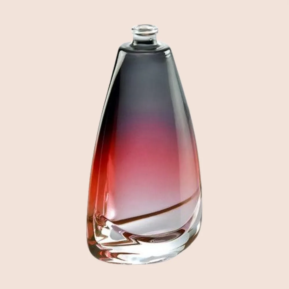 Color coated perfume bottle finish