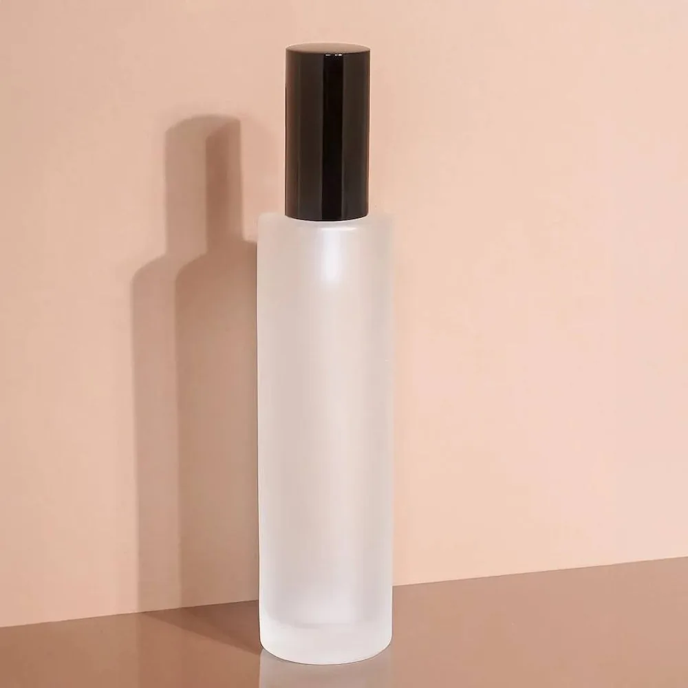 Frosted glass perfume bottle finish