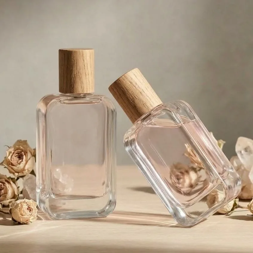 Perfume bottle set with bottle cap and sprayer
