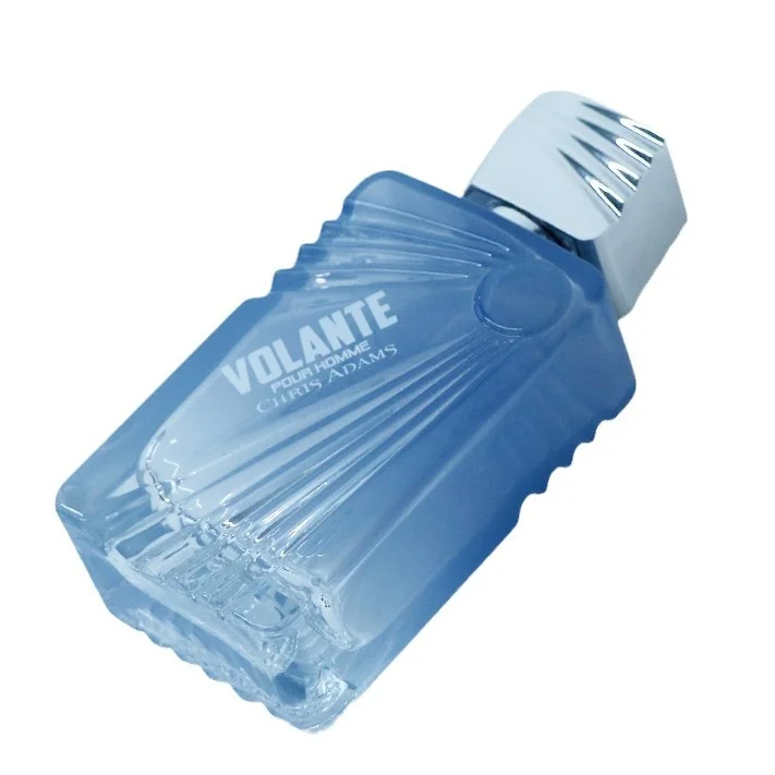 Blue Gradient Square Perfume Bottle with Silver Cap product image